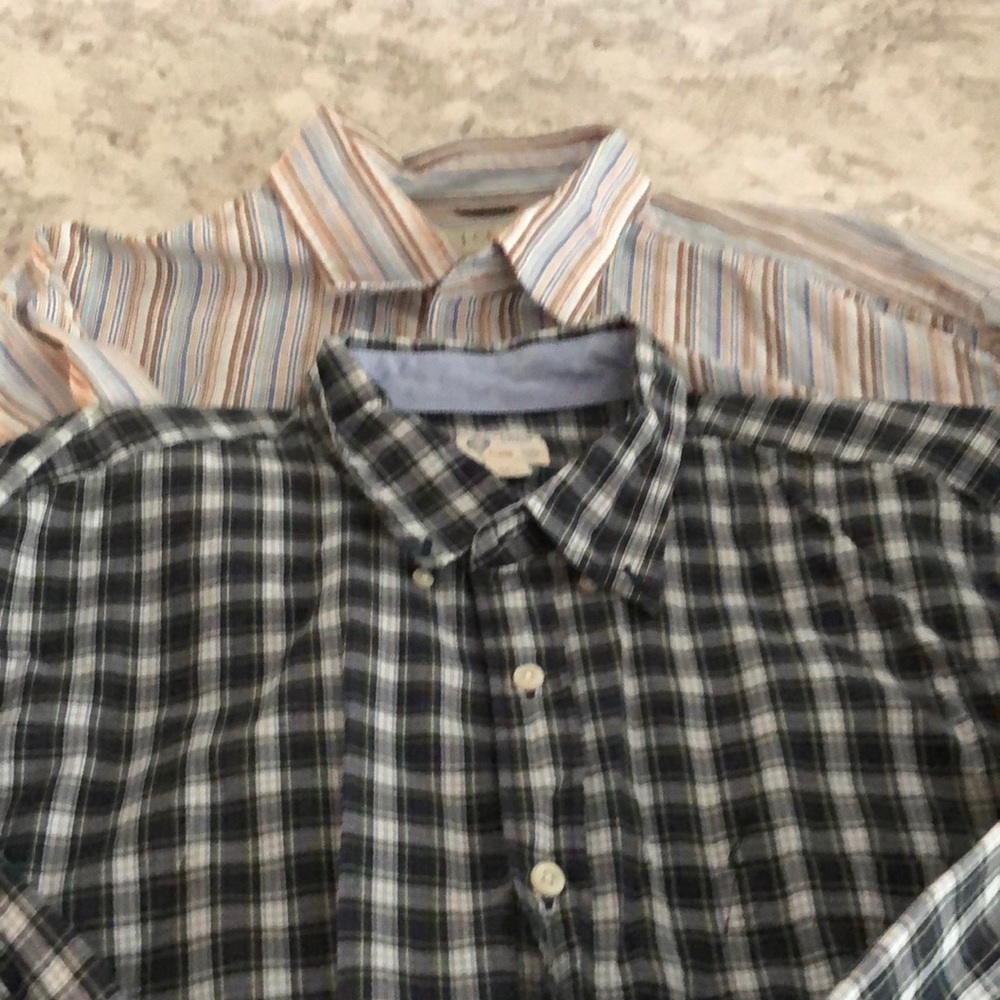 2 JCrew XL long sleeved shirts